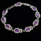 Elegant Botanical White Gold Bracelet