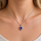 Sophisticated Heart-Shaped Amethyst Necklace