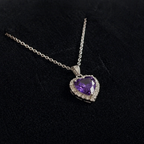 Sophisticated Heart-Shaped Amethyst Necklace