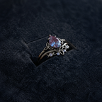 Elegant Amethyst Layered Gold Ring