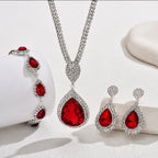 Sophisticated Ruby White Gold Set
