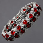 Sophisticated Ruby Vine White Gold Bracelet