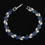Elegant Synthetic Zircon Wheat Leaf Bracelet