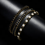 Sophisticated Onyx Copper Bracelet Set